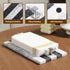 Guest Towel Holder Tray for Bathroom, Marble Guest Napkin Holder, Disposable Hand Towel Holder, White and Black