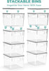 Sorbus Medium Clear Plastic Storage Bins - Stackable Storage Bins with Lids for Clothes, Medicine, Makeup, and Toys