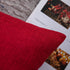 Anickal Valentines Pillow Covers 18x18 inch, Set of 2 Red Rustic Linen Holiday Decorative Square Throw Pillow Covers