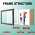 RPJC 8x14 Solid Wood 2 Opening Picture Frames with High Definition Glass, Display 4x6 and 5x7 with Mat or 8x14 Without