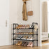 3 Closet, 5 LANTEFUL Tier Shoe Rack for Shoe Organizer with Hooks, Long Shoe Shelf Storage for Sneaker and Boot