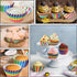 Mini Cupcake Muffin Liners, 600 Count Rainbow Paper Cupcake Liners for Baking, Colorful Tiny Cake Mold Supplies
