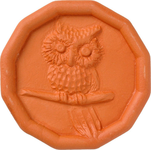 JBK Pottery Brown Sugar Savers, Set of 6 - Hummingbird, Maple Leaf, Sun, Owl, Bear, and Daisy Designs