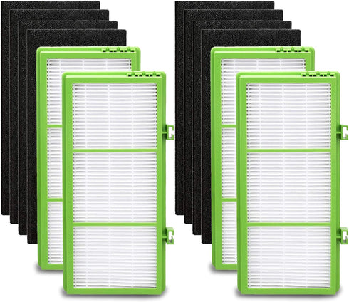 Filter Compatible with Holmes Aer1 Series, Replacement Parts # HAPF300AH-U4R, HAP242-NUC (4 True Replacement + 8
