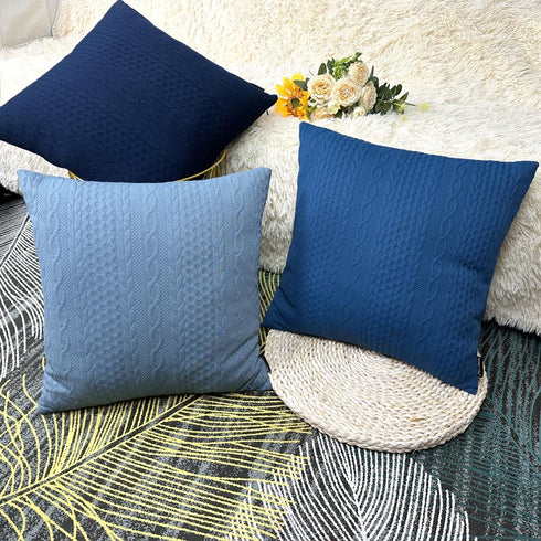 Booque Valley Throw Pillow Covers, Pack of 2 Super Soft Decorative Stretchy Cushion Covers for Sofa Bed Car Chair (Grey