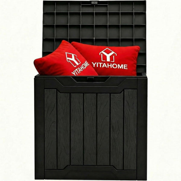 YITAHOME 31 Gallon Outdoor Storage Box, Resin Deck Box and Waterproof Package