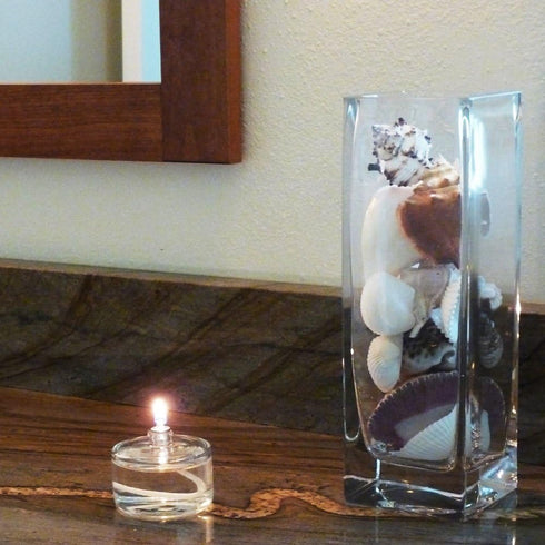 2 oz Firefly Fuels Refillable Glass Oil Candle - Liquid Candle for Indoor Use, Outdoor Events, Emergency Lighting