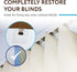 IMPRESA Vertical Blind Repair Tabs Kit, 20 Clear Stick-On Sets & 2 Alcohol Wipes