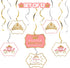 LINGTEER A Little Princess Royal Crown - 12 pcs Pink Swirls Streamers for Baby Girl Birthday Shower Decorations