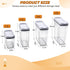 Set, 4L/135.2oz, 2PCS FreshKeeper Cereal Containers Storage Airtight Food Storage Container with Lid BPA-FREE Plastic