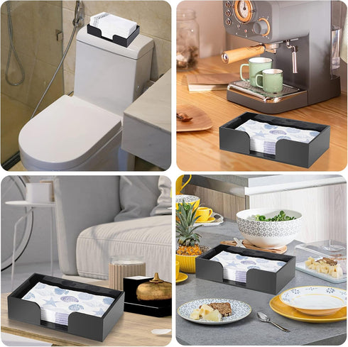 Sumnacon Counter Acrylic Guest Towel Holder, Modern Rectangular Disposable Hand Towel Holders Tray for Table, Bathroom