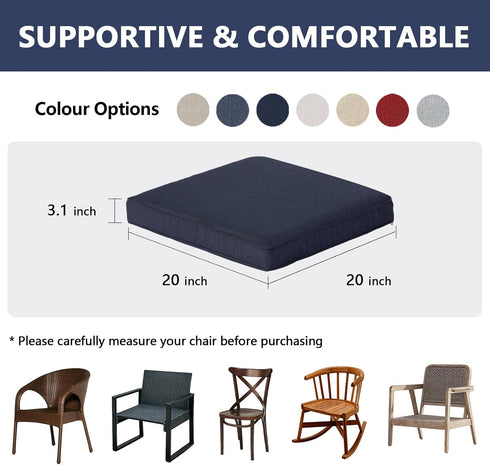 20 20 Set 2, 1000+ 30D Goodgoods x Outdoor Chair Cushions of Hours Fade-Resistant & Water-Resistant Furniture Chair