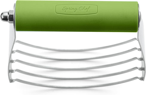 Spring Chef Large Green Dough Blender for Baking, Professional Dough Cutter Tool, Stainless Steel Mixer