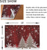 Christmas Tree with Snowflake Placemats Set of 6, Winter Holiday Kitchen Mat Dining Place Mat, Heat-Resistant