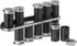 ZevrO Set 12 Zero Gravity Wall-Mount Magnetic Spice Rack, Black/Silver