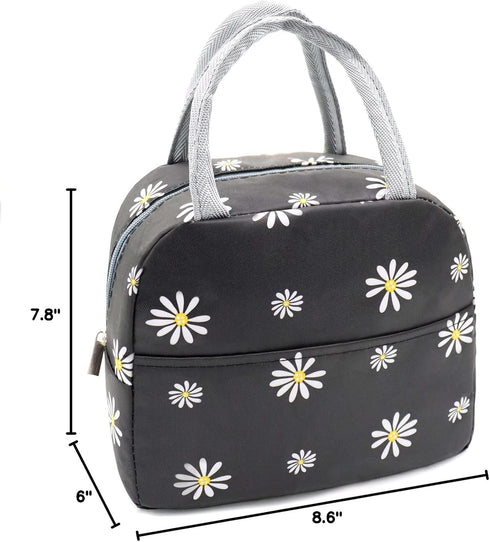 Sonuimy Insulated Lunch Bag for Women, Reusable Cute Tote Lunch Box, Leakproof Cooler for Work Travel