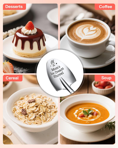 Mothers Day Gifts for Mom,Large Moms Ice Cream Shovel,Icecream Scoop Stainless Steel,Anniversary Birthday Mothers Day