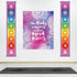 Funnytree 12"x71" Large Yoga Tapestry, 7 Chakra Mandala Wall Poster, Durable Fabric Indoor Outdoor Decor