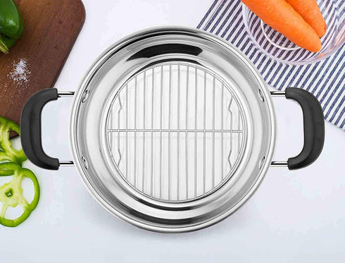 TeamFar Round Cooling Rack - Set of 2, 7½ Inch Stainless Steel Baking Steaming Roasting Rack, Healthy & Dishwasher Safe