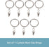 Kenney Classic Clip Rings, Satin Nickel, for Rods up to 1-Inch Diameter, 7-Pack