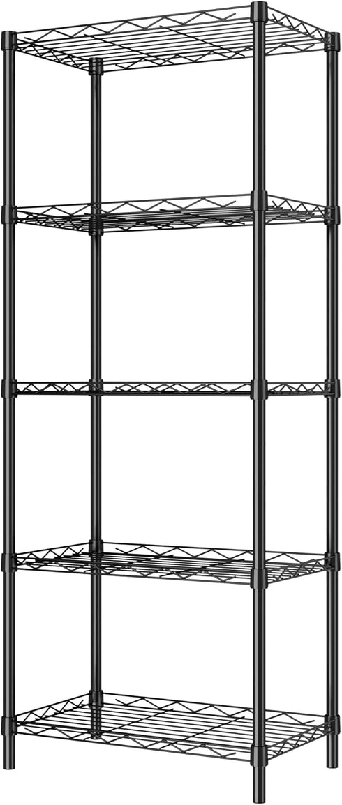 5-Wire 16.5" 11.4" 47" HOMEFORT Storage Shelves, Shelving, Metal Shelving Unit,Small Wire Shlving Rack for Kitchen