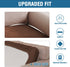 H.VERSAILTEX Velvet Stretch Individual Couch Cushion Cover, Plush Slipcover for Loveseat Sofa Cushion, Caramel