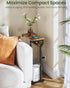27" TBZ27UBF CHOEZON Narrow Side Table with Charging Station, Skinny End Table for Small Spaces, Couch Table