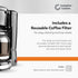 CC-1203-12C 12-Cup Coffee Maker, Stainless-Steel with Glass Pot Carafe and Reusable Filter