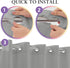 71x74 River Dream No Hook Hotel Cloth Grey Shower Curtain Soft Microfiber & Waterproof - Fabric Shower Curtain