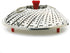 Norpro Large Vegetable Steamer with Detachable Silicone Post, Red
