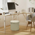 14" 14" 13"Inch, Bsketa Folding Storage Ottoman Round x x Foot Stool with Thicker Foam Padded Seat Small Leather