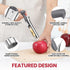 SCHVUBENR Premium Stainless Steel Apple Corer Tool - Easy to Use & Clean - Sharp Serrated Tips for Apple & Pear (Silver)