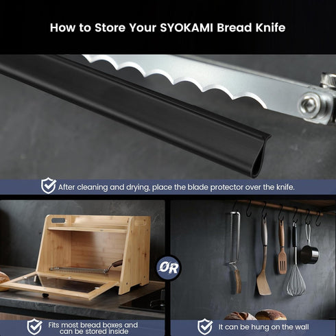 2025 1st 4 SYOKAMI Upgrade Bread Knife for Homemade Bread, World's Real Bow-Design Sourdough Bread Slicer, Razor-Sharp