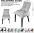 2 Pack MIFXIN Wingback Side Chair Cover Dining Chair Slipcover Velvet Stretch Sloping Armchair Accent Chair Protector
