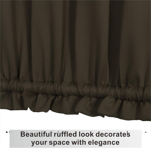 Aquazolax Blackout French Door Curtain, 25x72 Inches, Blackout Drapery for Privacy, 1 Panel, Toffee Brown