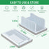 CAWIU Bread Slicer for Homemade Bread, Foldable Bread Cutter with Crumb Tray, Adjustable Width Bread Slicing Guide
