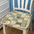 Vctops Patchwork Chair Pad with Ties, No Slip Lace Trim Cushion, Farmhouse Floral Print, 16"x16" (017 Green)