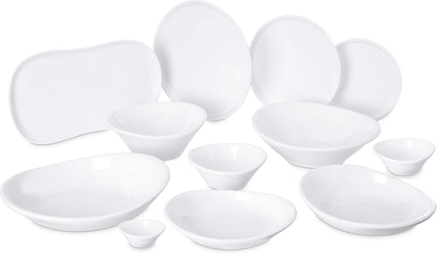 Carlisle FoodService Products Stadia Reusable Plastic Pasta Plate, Melamine, 9.5 Inches, White