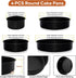 P&P CHEF Cake Pan Set of 4 (4 + 6 + 8 + 9.5 Inch), Nonstick Round Baking Pans for Layer Cake, Perfect for Birthday Weeding Christmas, Stainless Steel Core & One-piece Design, Oven & Pot Safe