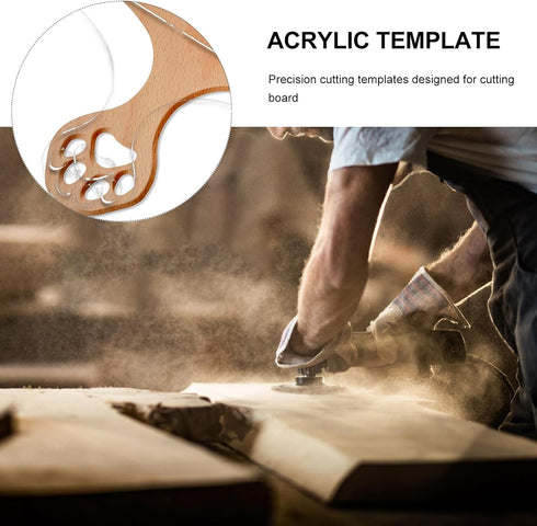 Cutting Board Template Acrylic Charcuterie Board Handle Template Acrylic Handle Template for Cutting Board Wood Working Gadgets Cutting Board Handle Template Cutting Board Supply by PRETYZOOM