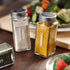 28 Jars,3.5 oz 324 Antimbee Pcs Clear Glass Spice Glass spice jar with labels, Funnel,Chalk Pen,Shaker Lids