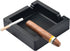 Large Black Cigar Ashtray for Cigarettes, Dual-use Unbreakable Silicone Ashtray for Outdoor/Indoor Home Decor