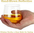 Barbuzzo Rolling Whiskey Glasses Set of 2 - Hand-Blown Stemless Glasses for Better Aeration