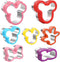 Multicolor 7-Piece Cookie Cutter Set - Stainless Steel Head, Bow, Shoes, Gloves Shapes - Dishwasher Safe