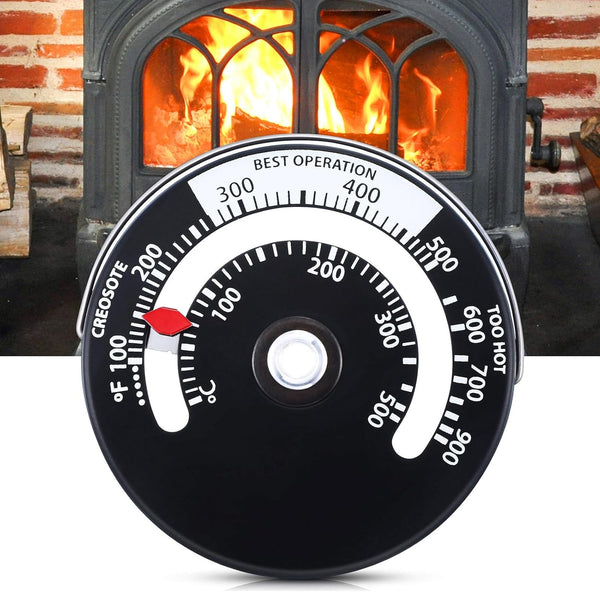 Frienda Wood Stove Thermometer, Magnetic Oven Temperature Meter for Wood Burning Stoves, Avoid Overheating