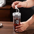 Portable Travel Coffee Press, 16oz, Double Wall with Lids and Straws, Single Serve for Travel, Home