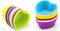 Heart Silicone Baking Cups, 30 Packs Large Resusable Muffin Cups, Love Cupcake Liners, Rainbow Colors