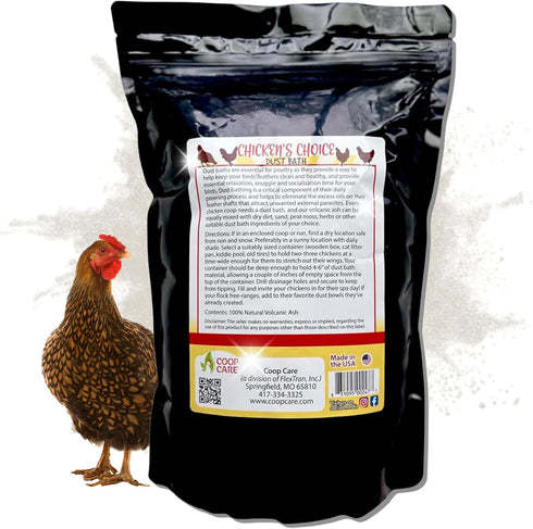 6 lb Chinchillas, (1, Chicken's Choice Chicken Dust Bath, Natural Volcanic Ash Dust Bath for Chickens. Dust Mix