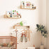 16.5 Inch Set 3, Fixwal Nursery Shelves, Floating Bookshelves for Wall of Baby Nursery Decor, Solid Wood Wall Mounted