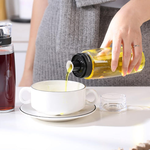 2 Pack, 9.5oz/280ml Oil and Vinegar Dispenser Olive Oil and Vinegar Cruet Dispenser Bottle,Wide Opening(Easy Refilling)